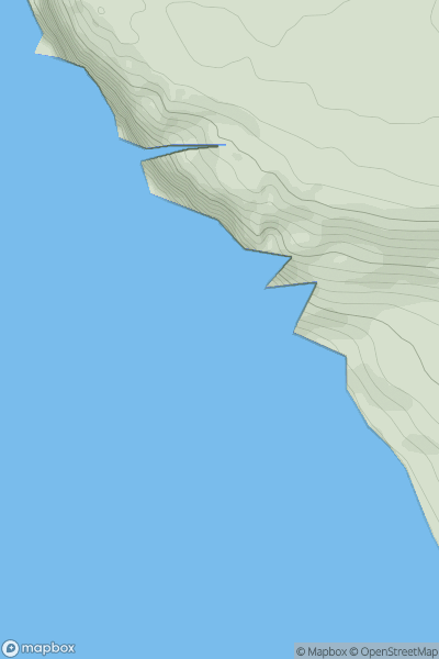 Thumbnail image for The Needle [Orkney Islands] showing contour plot for surrounding peak